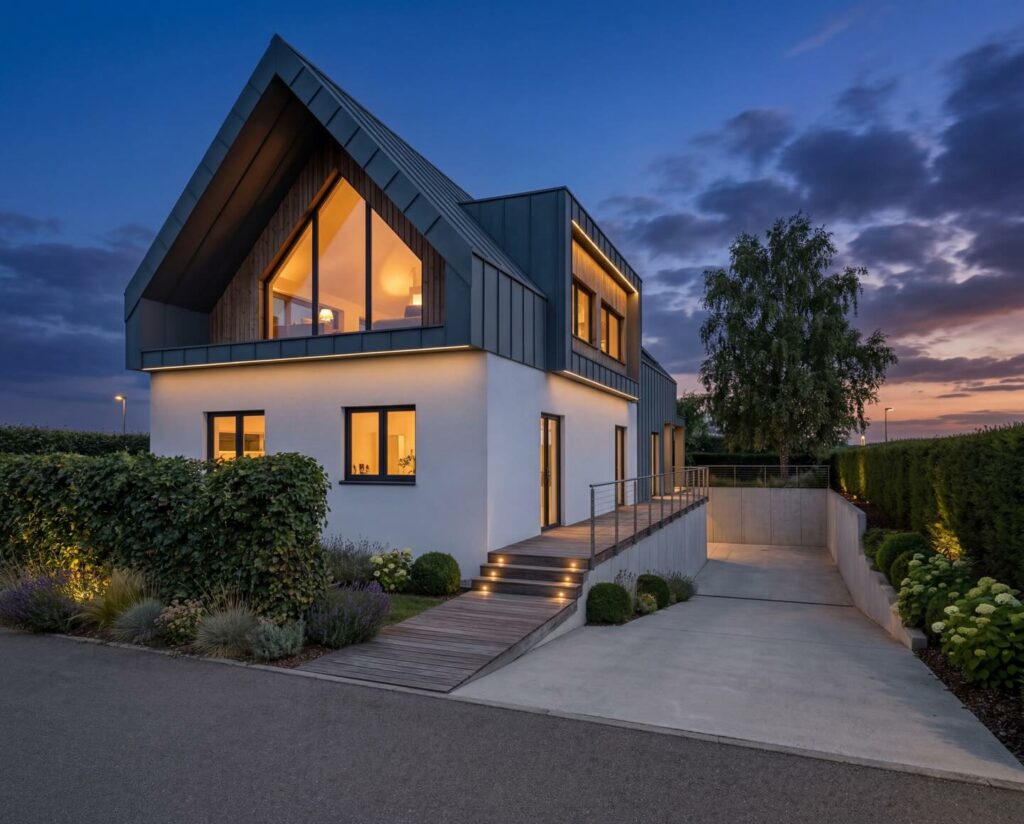 Extension contemporaine d'une maison face à la mer, Côte d'Albâtre (Normandie)